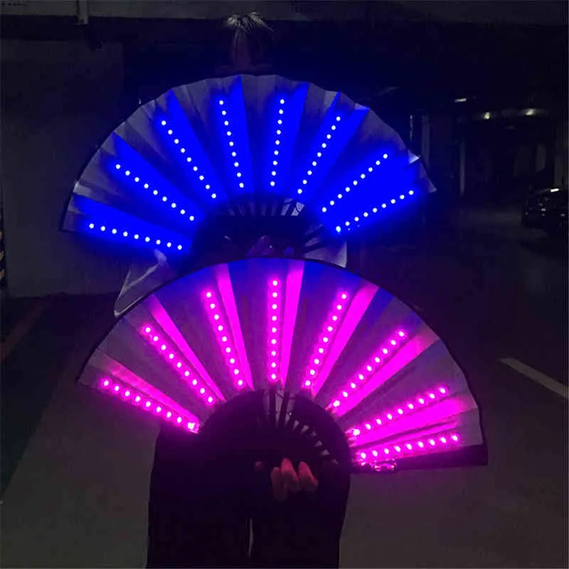 Party Light Glow Fan LED Accessories Stage Show Birthday Gift Wedding Night Bar Props Navidad Christmas 2022 Year Decoration 211216