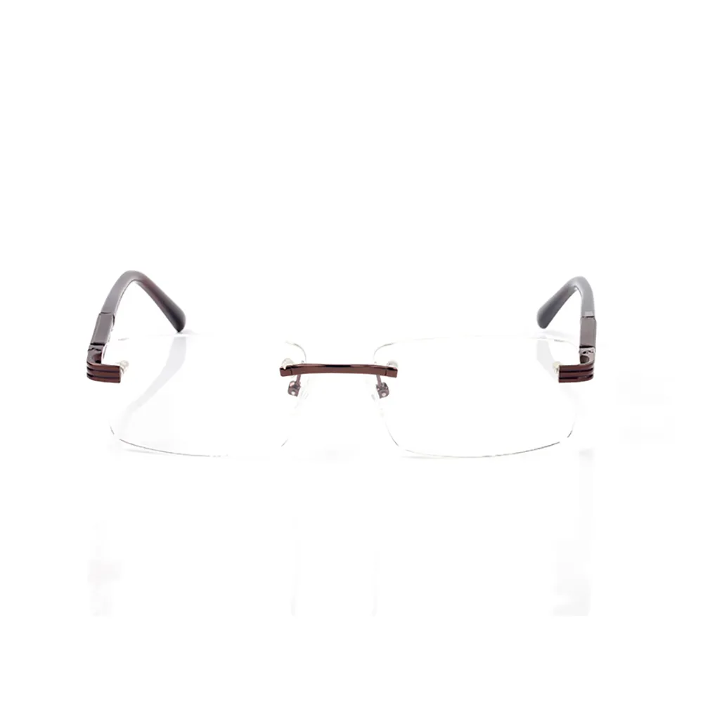 Grimles Brillen Online-Brillengestelle, modische, klassische Sonnenbrillen für Männer und Frauen, rahmenlos, quadratische Gläser mit Farbverlauf, Rahmendesign Art Ex275a