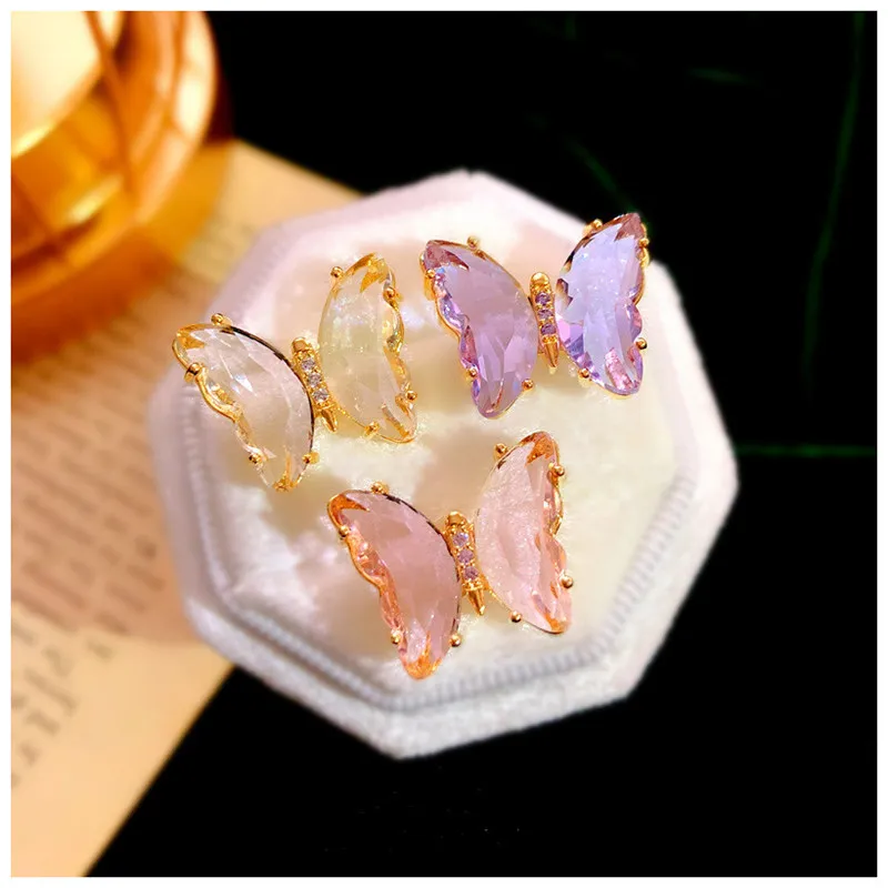 Brooches For Women Anti-glare Butterfly Cubic Zirconia Multicolor Small Collar Stabbing Brooch Corsage Pin Fine Jewelry