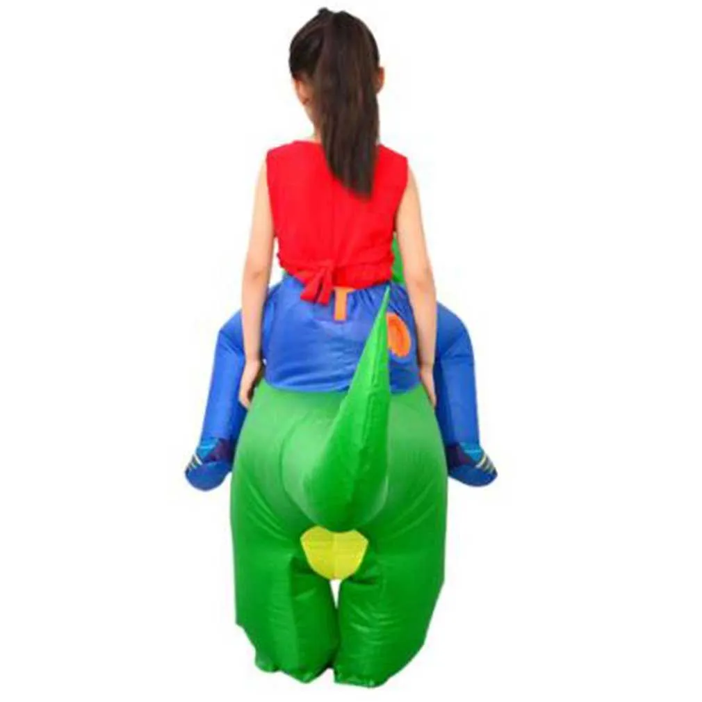 Kids Inflatable Anime Dinosaur Costume Toddler Halloween Blow Up Fancy Dress Up Kindergarten Garden Performance Game HOT New Q0910