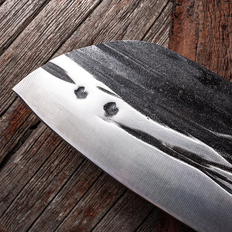 Acier en acier inoxydable couteaux de cuisine chinois couteau chinois lame aiguë viande de viande à hachoir à couteau