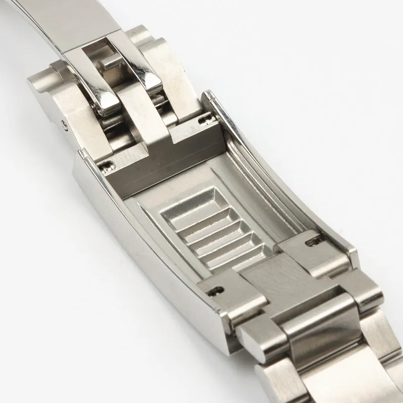 20mm rostfritt stål klockband för passform rx silver special handledsband armband män fjäril spänne