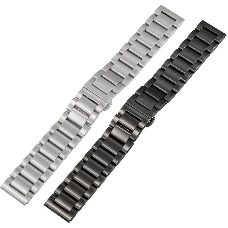 Titta på band 20mm 22mm 24mm rostfritt stål Watchband för C-ASIO PRG-600YB PRW-6600 EQB-501 EFR-303L Wach Chain Silver Black222R