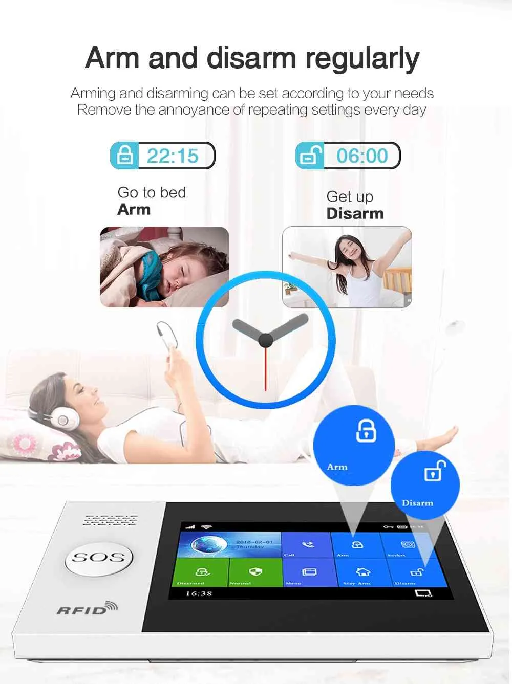 Yaosheng PG-107 3G GSM WiFi System Tuya Smart Life App Wireless 433MHz Security Alarm Kit Suporte Alexa Google Assistant