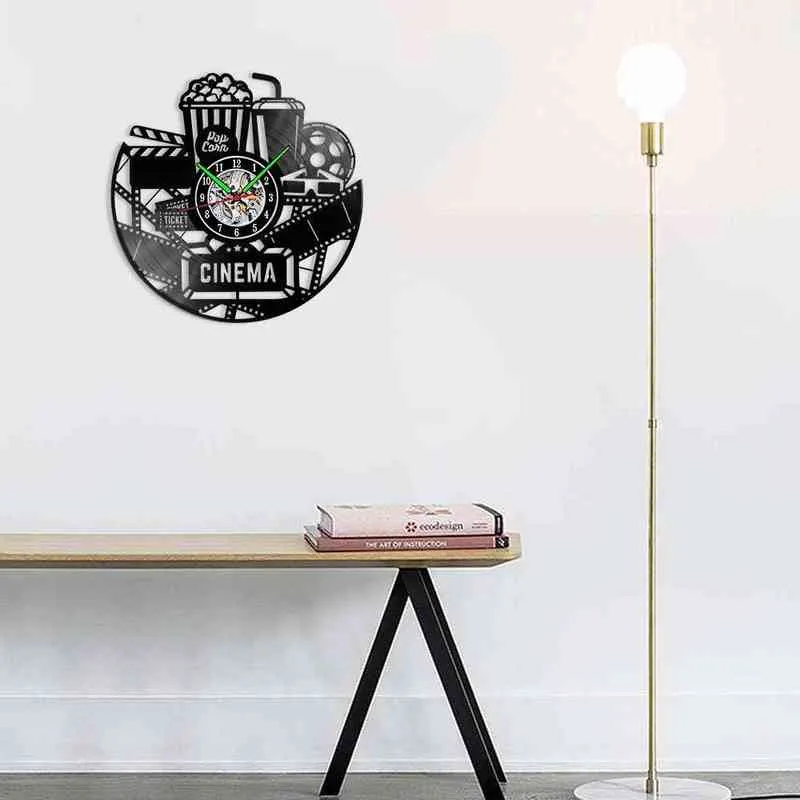 MCDFL Disques en Vinyle Horloge Murale Designer décor à la Maison Style Loft Salon décoration Montre Art Confort intérieur pour Appartement Lampe H1230