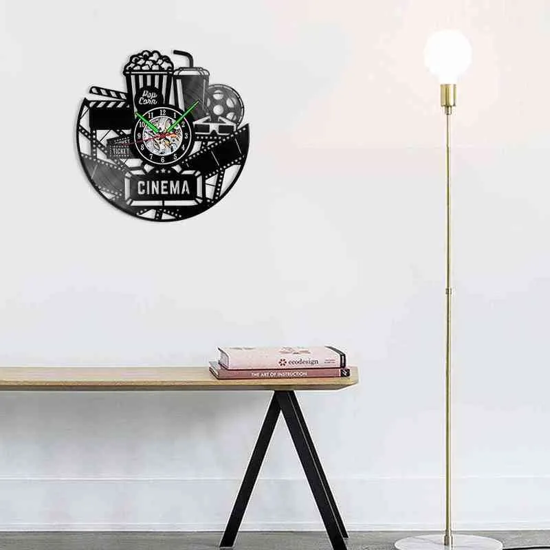 McDFL Vinylskivar Klockmur Designer Heminredning Loft Style Living Room Decoration Watch Konst Komfort Inredning för Lägenhet Lampa H1230