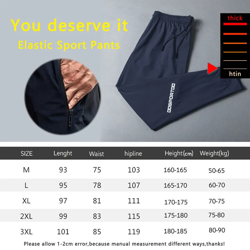 Pantaloni da corsa BINTUOSHI Pantaloni sportivi elastici traspiranti Tasche con cerniera da uomo Pantaloni da allenamento Pantaloni da jogging Pantaloni da fitness uomo