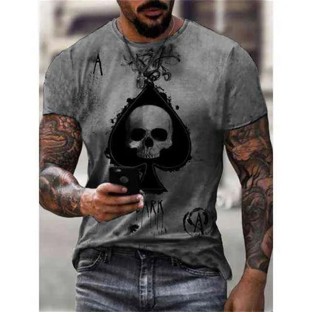 T Camisa Masculina Vero Casual Camisa de Manga Curta Mais Vendidos Roupas de Homem Streetwear Caveira Impresso GRFICA Camisetas Topos G1217