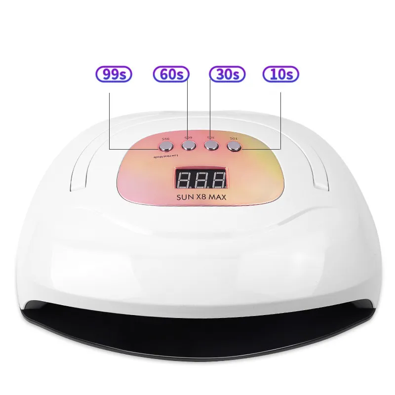 120W SUN X8 Max UV LED Salon 57 LEDs Séchage Rapide Tous Gel Polish 10S 30S 60S 99S Puissant Sèche-Lampe À Ongles 210305