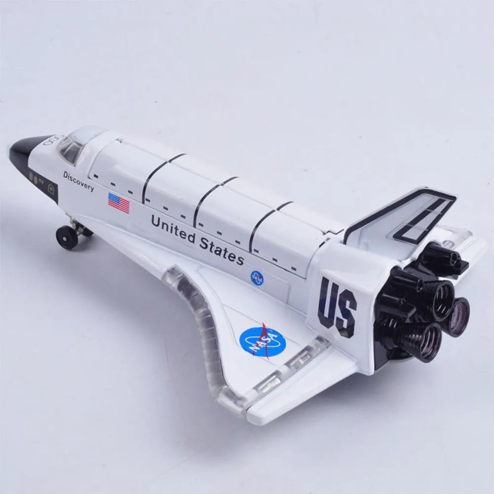 Navette spatiale pour enfants en alliage de 8 pouces, modèle de vaisseau spatial moulé sous pression avec musique légère