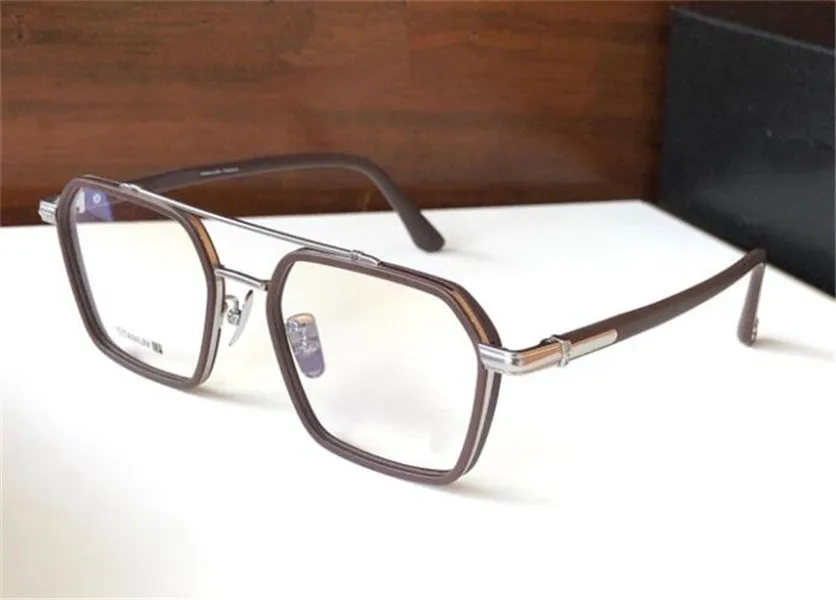 Verkoop van retro optica brillen 5225 vierkante titanium frame optische bril veelzijdige eyew royale stijl topkwaliteit wit288l