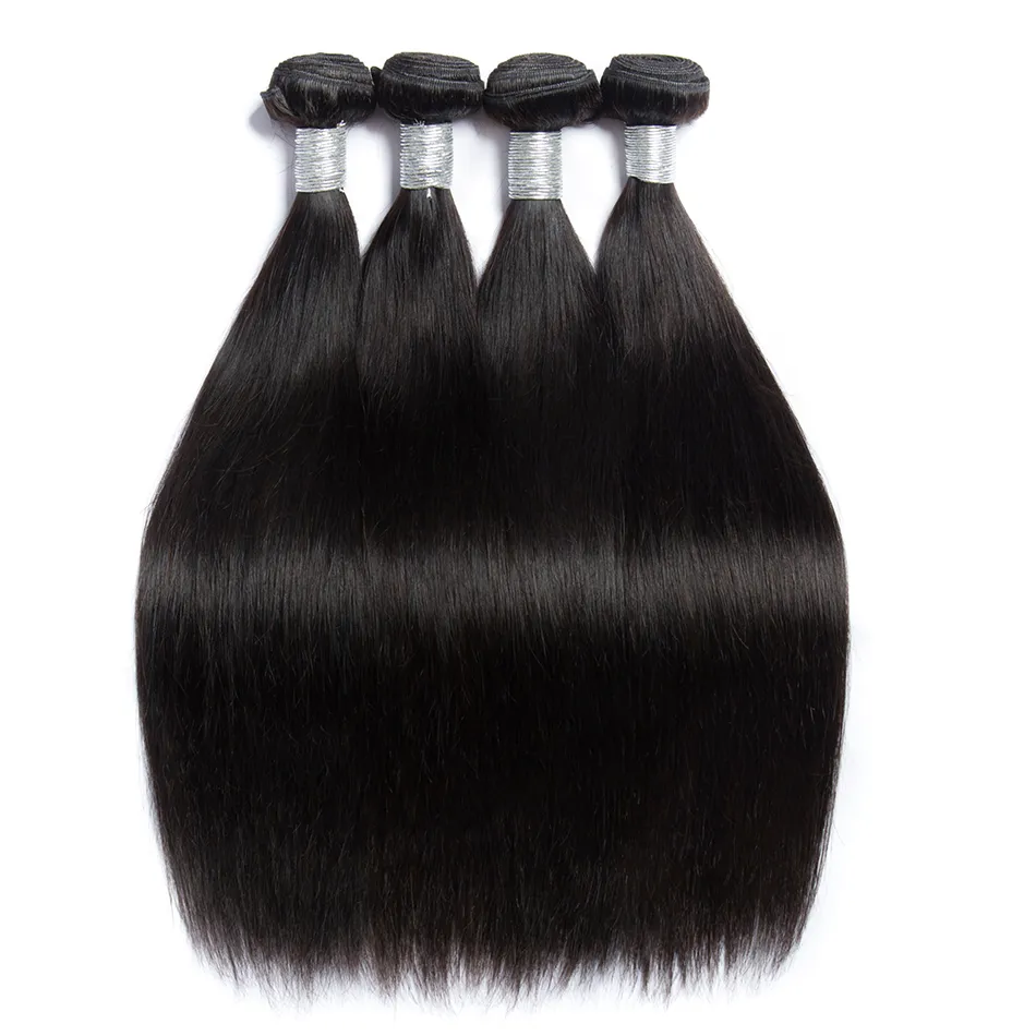 Glamorous Brazilian Hair Weft Straight Bundles Brazilian 10A Remy Human Hair Bundles Natural Color Extensions