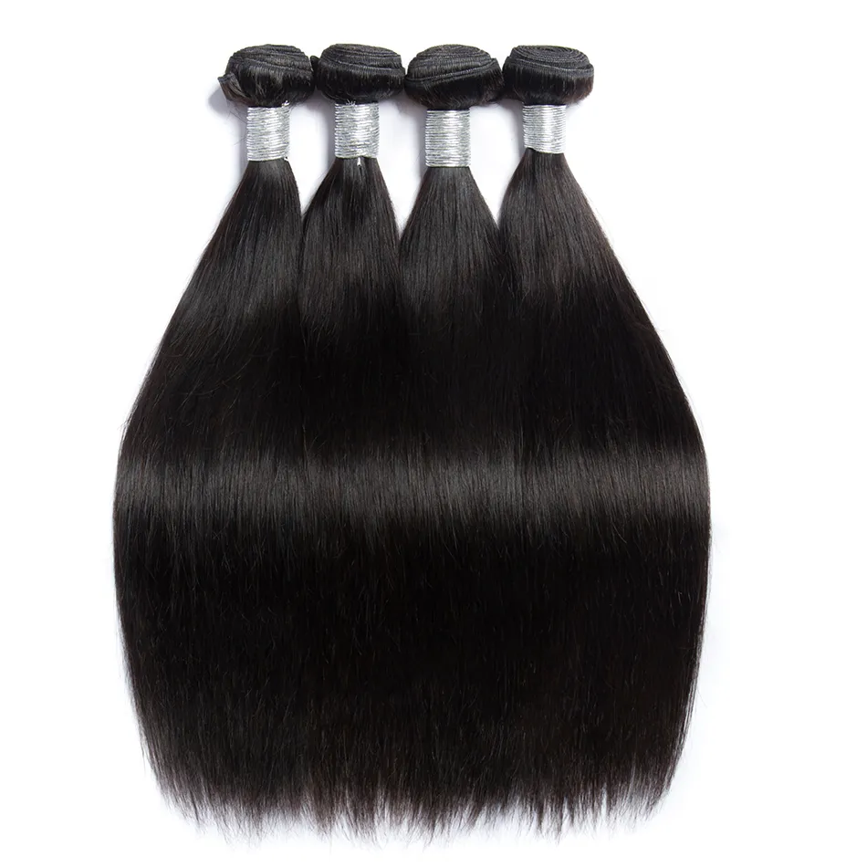 Trame de cheveux brésiliens glamour droite 3 pièces faisceaux brésiliens 10A Remy faisceaux de cheveux humains Extensions de couleur naturelle