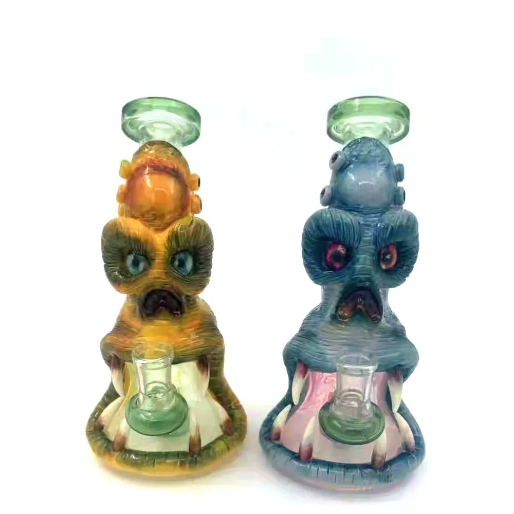 Hookah 3d djur design bong glas handgjorda tecken bongs vattenrör dab rigstrar