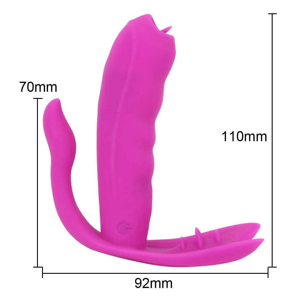 Massageartikelen likken vibrator anale vagina stimulator draagbare dildo sexy speelgoed voor vrouwen 3 in 1 verwarming clitoris G-spot massage