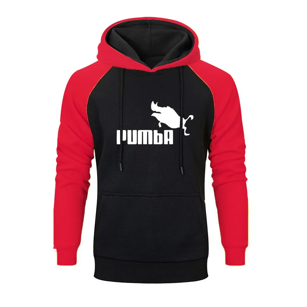 Neue lustige süße Raglan Hoodies Homme Pumba Männer Herren Hoodies Hip Hop Coole Herren Streetwear Herbst Winter Mode Sweatshirt LJ200826