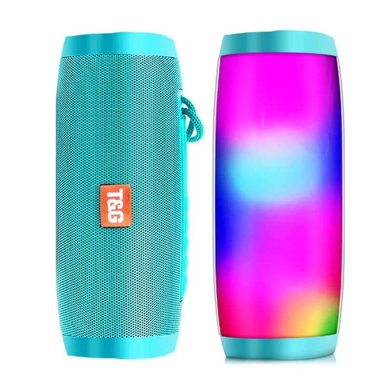 TG157 Bluetooth Speaker with Colorful LED Light Portable Speaker Powerful High BoomBox Outdoor Bass HIFI TF FM Radio 10W Loudspeaker