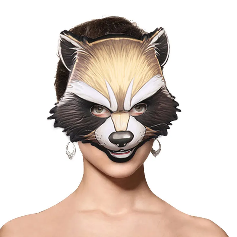 Halloween påsk Mardi Gras kostym Party Masks Raccoon Cosplay Mask Eva Masquerade rekvisita för kvinnor Masque HDUK19026