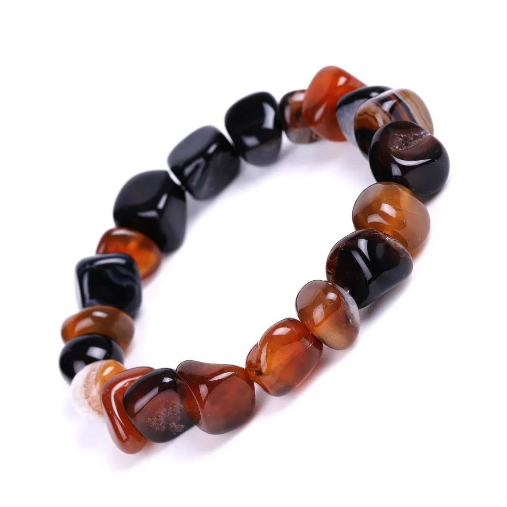 ブレスレットsans forme agate -Bracelet Rouge et noir -Bracelet Volkswagen