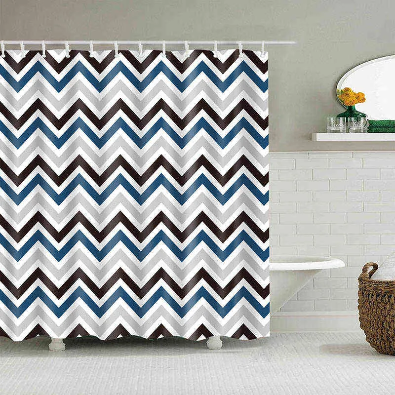 6 Farben erhältlich Polyester Stoff Duschvorhänge Home Decor Multi-Size Duschvorhänge Wasserdichte Duschvorhänge für Badezimmer 211116