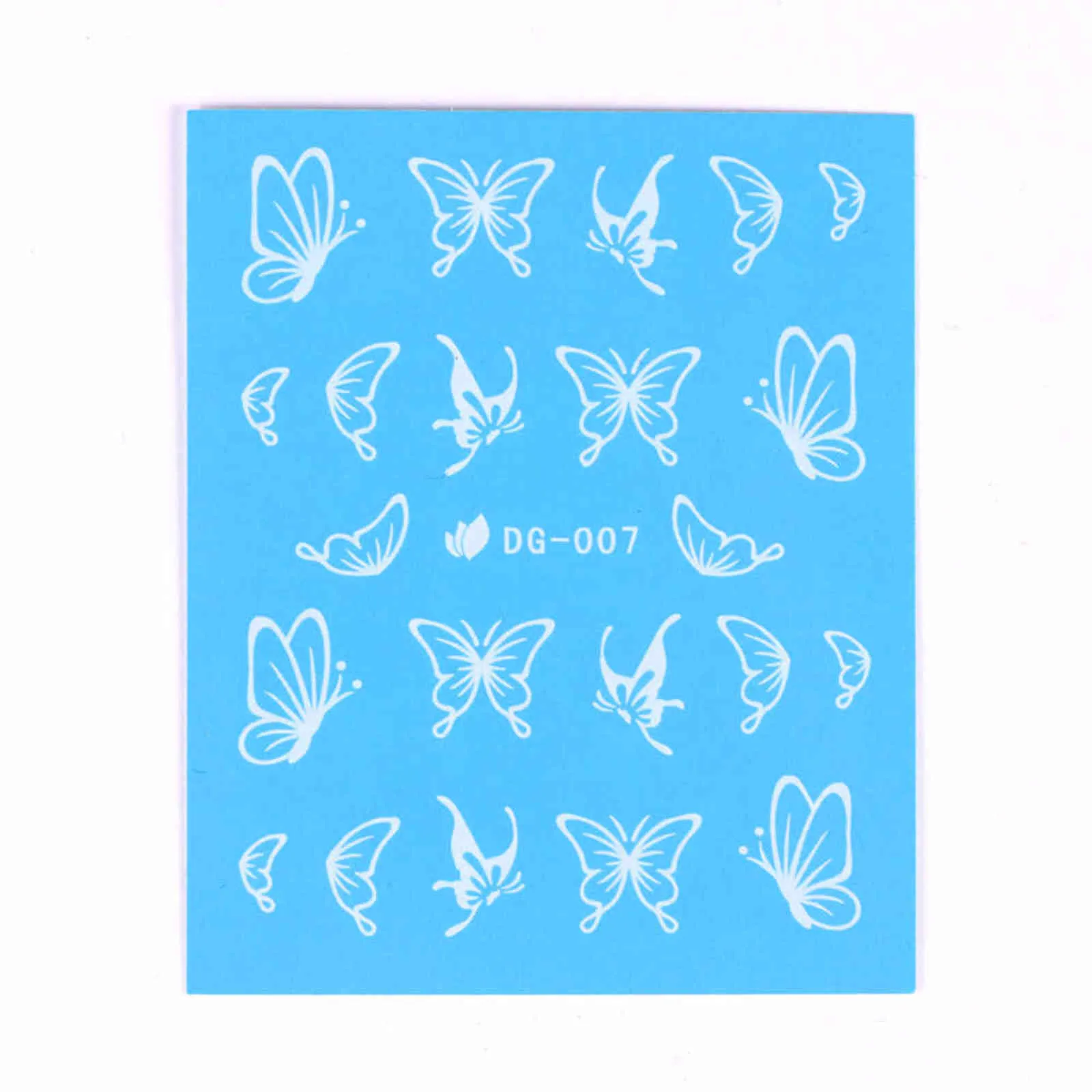 1sheets Hot Butterfly Bow Designs Lysous Nail Art Shinning Glitter Nail Art Stickers Dekorationer Manikyr Tips Verktyg TRDG-007 Y1125
