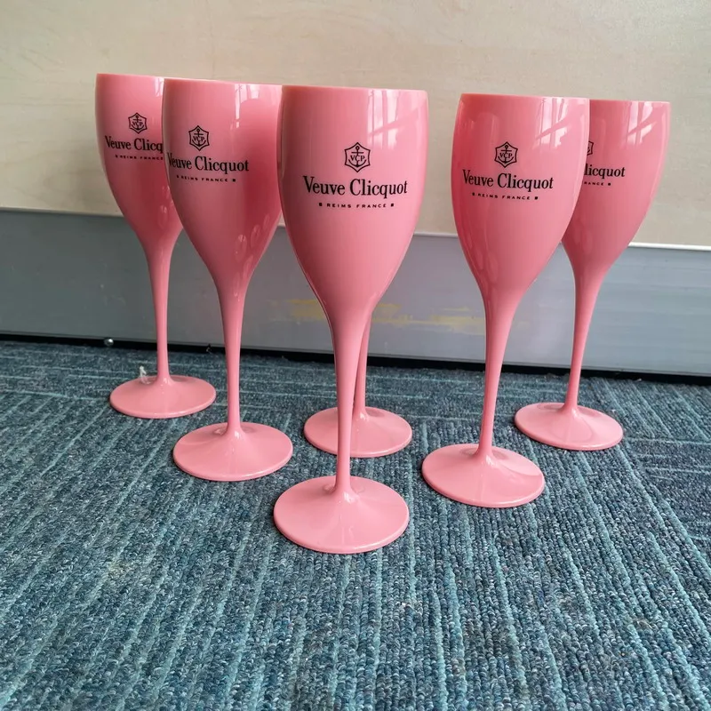 Girl Pink Plastic Glass Party Unbreakable Boda White Champagne Coupes Cocktail Flautas Copas Acrílicas Elegantes2640