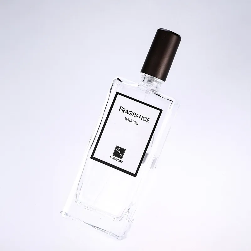 50 ml parfum verstuiver spray hervulbare flessen glas vloeibare dispenser clear squared pomp gevallen met stro