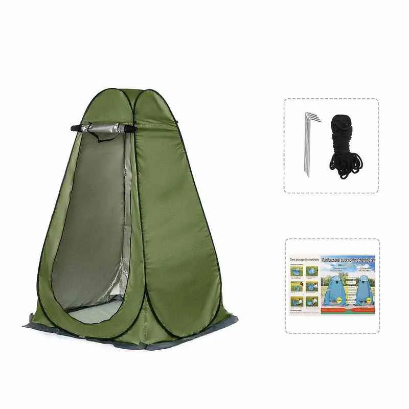 Portable Intimité Douche Toilette Camping Tente Pop-Up Camouflage et Fonction UV Habillage Extérieur pography 220104