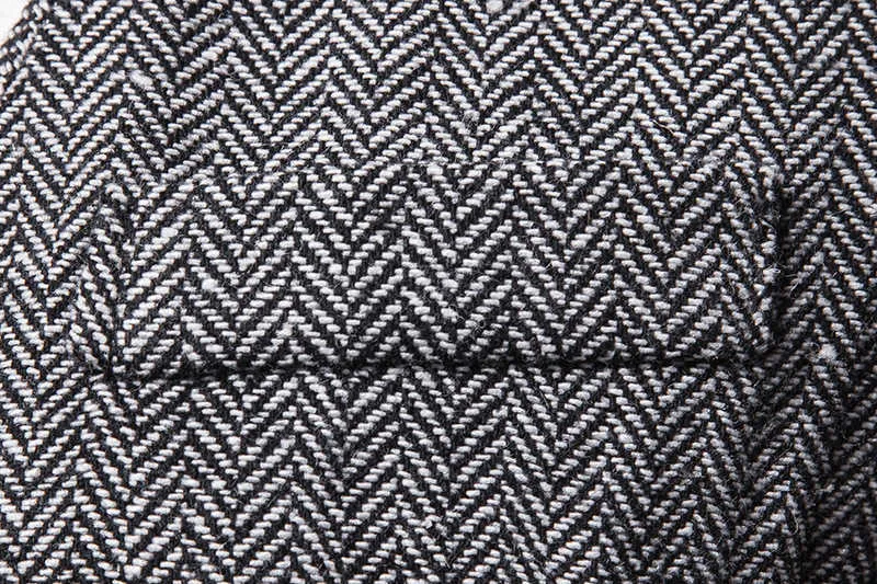 Herringbone Tweed Mens Gilet Formel Business Casual Slim Fit Gilets pour Rétro Style Britannique Gentleman Costume Gilet Gilet 210923