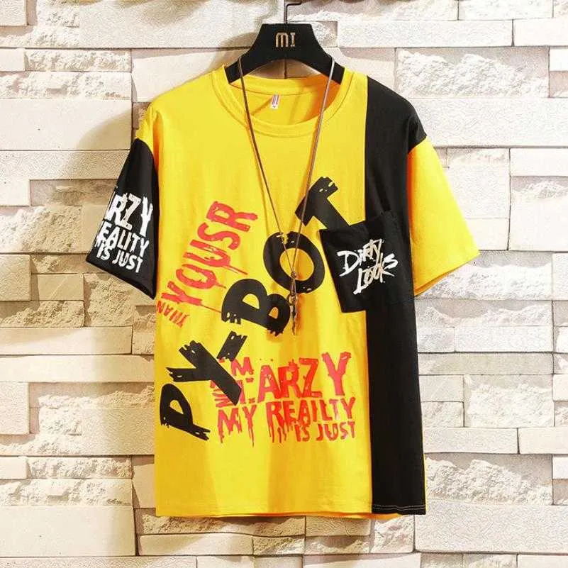 2020 Mens Street Hip-Hop Frühling Sommer Outfit T-shirt und Hose Männlichen Anzug Pullover Zwei Stück Set Casual Rap Kleidung x0610
