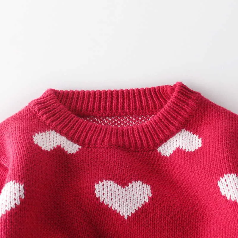 59-4-Love Heart Baby Girl Sweater