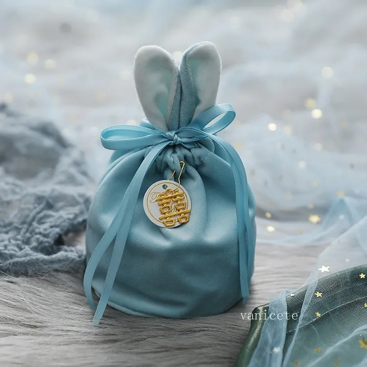 Décorations de Noël Sac cadeau de Noël Sacs de pomme de Noël Oreille de lapin Sac de bonbons Ping An poche de fruits T2I53168