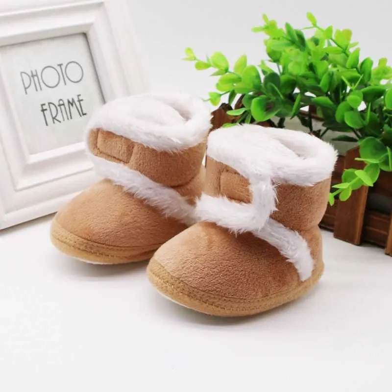 Ins Baby Boy Girls Winter Warm Shoes Infant Kids Cotton Maglioni Stivali Booty Culla Babe Toddler Shoes G1023