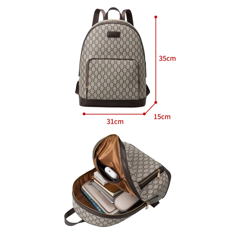 Designer Backpack Brand Luxury Men Large Schoolbag Multi-purpose Casual Printed Mens Bag Fashion Double Shoulder Bag