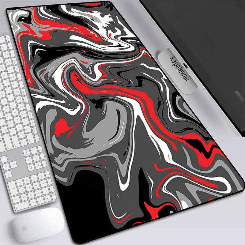 Strata flytande spel Musmatta Mousepad Gamer Desk Mat XXL Tangentbord Stor matta Datoryta för tillbehör Ped Mauspad G220304