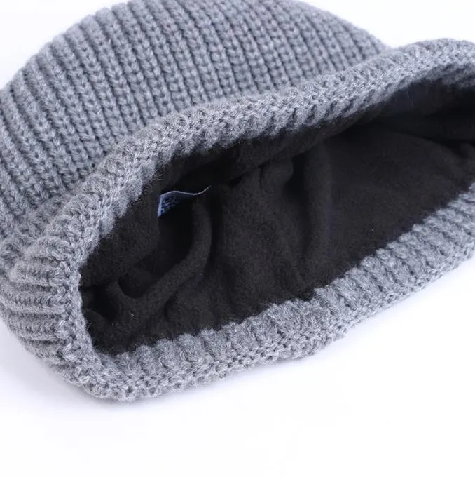 Cappello lavorato a maglia coppie di peluche Cappello di lana caldo il tempo libero autunnale e invernale di lusso