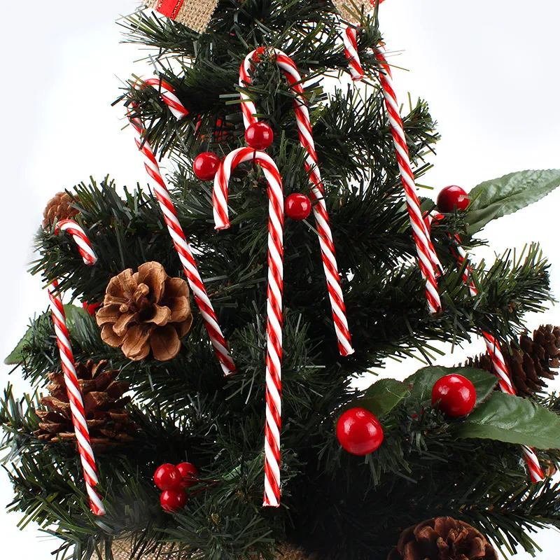 Decorazioni ornamenti natalizi la casa Decorazioni alberi di caramelle di canna Natale Noel Navidad Anno Y201020