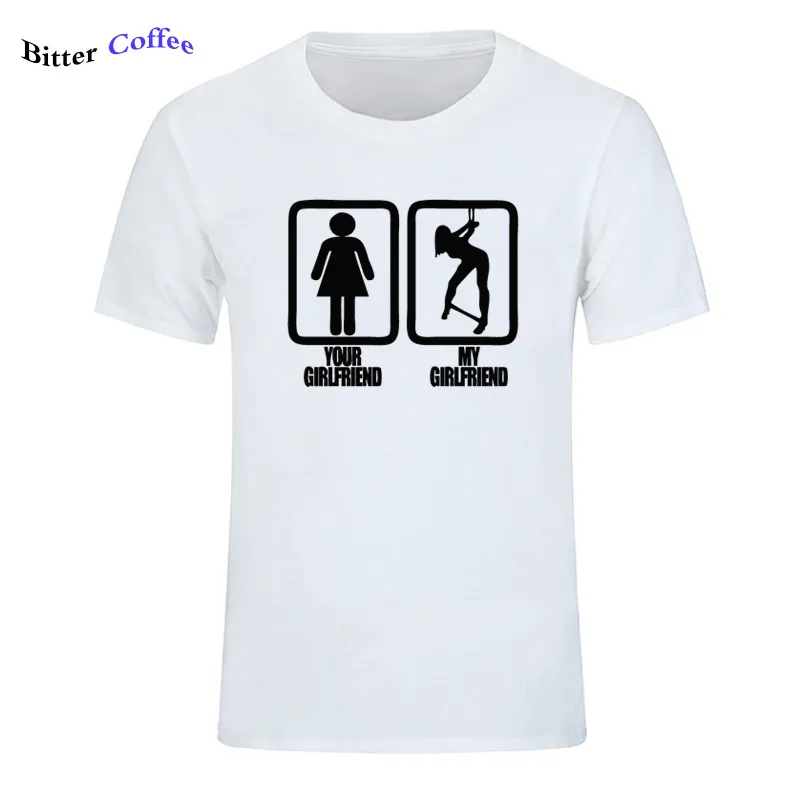 NEUES Herren-T-Shirt Your Girlfriend My Girlfriend Bondage T-Shirt für Männer Kurze Tops Baumwolle Mode T-Shirts Europäische Größe 210225