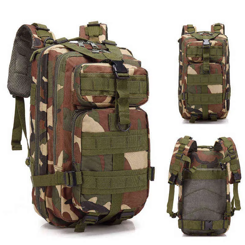 3P Zaino tattico Militare Molle Army Bag Outdoor Escursionismo Campeggio Zaino Borsa a tracolla da viaggio Circa 30L Y1227