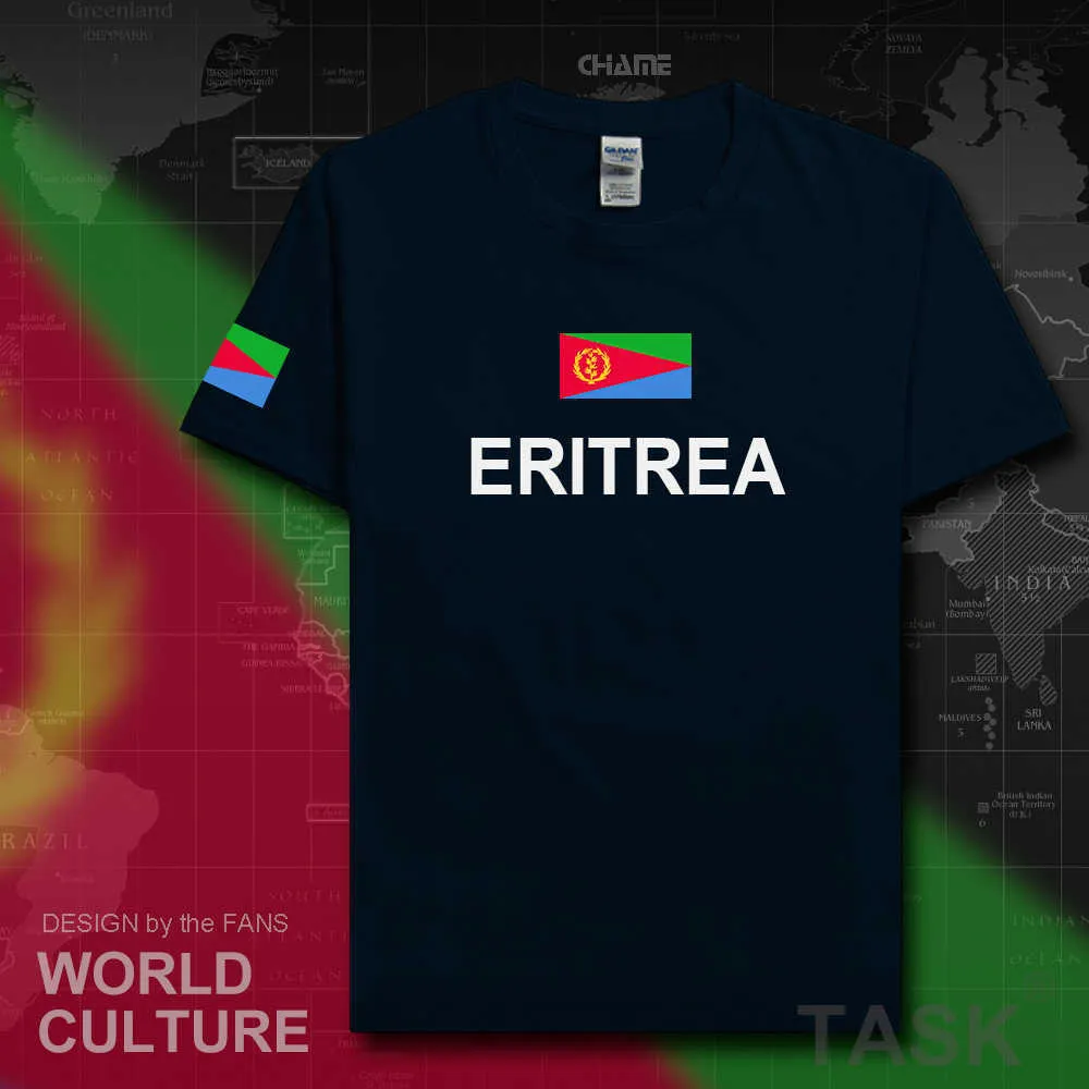 Eritrea Eritrean T Shirt Fashion Jerseys Nation Team 100% Bomull Gym T-shirt Kläder Tees Country Sporting Tshirt Eri ER X0621