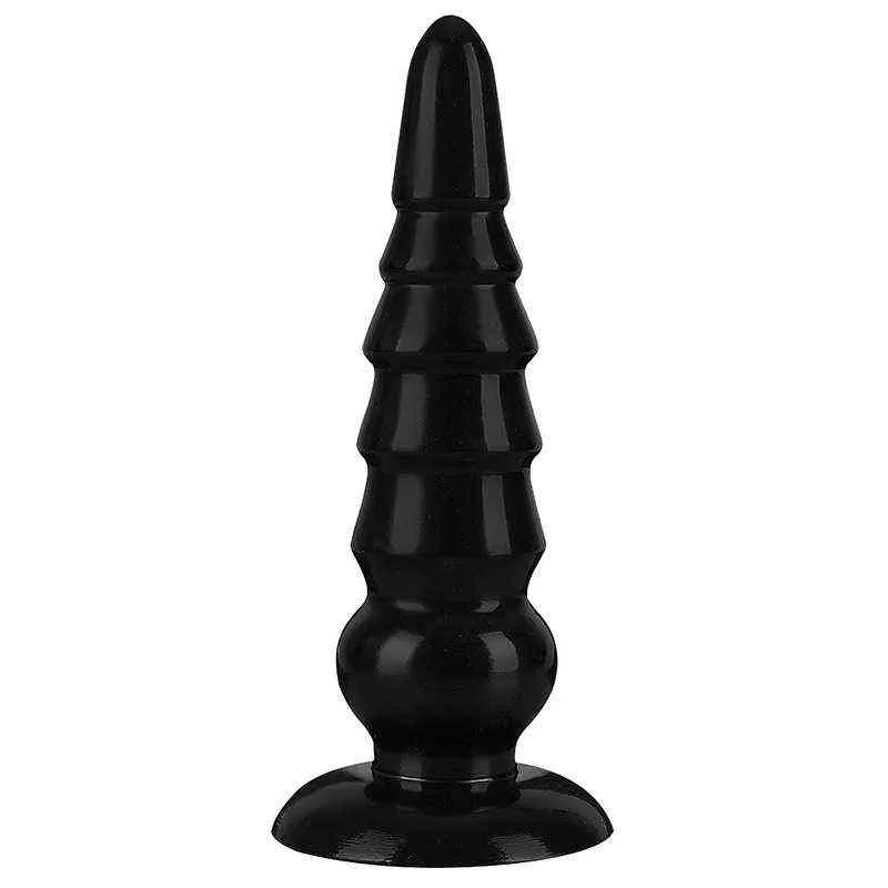 NXY Dildos Anal Toys Large Tower Shaped Vestibule Plug for Men and Women Masturbation Device Soft Suction Cup Chrysanthemum Expansion Fun Adult 0225