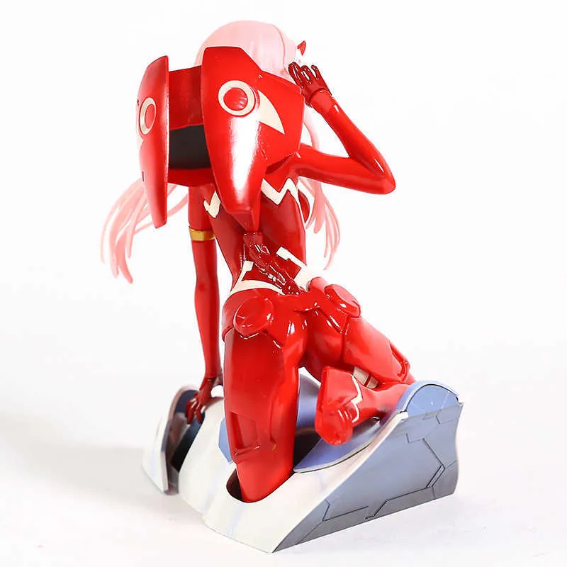 Anime figur älskling i franxx figur noll två 02 rödvit kläder sexiga flickor pvc actionfigurer leksak samlarobjekt modell h08188451865