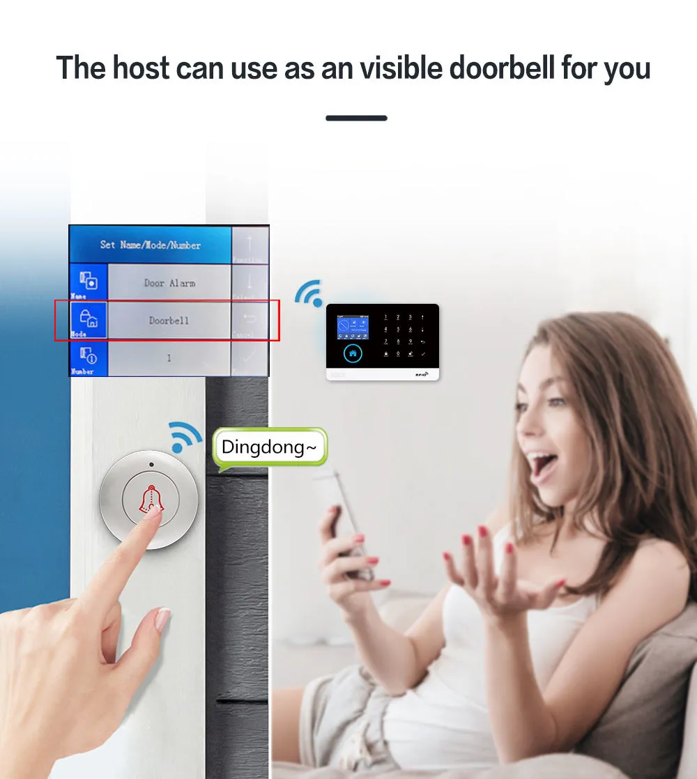 Gautone WIFI GSM System Tuya Life App Control Home met IP-camera RFID-kaartbeveiliging Alarm Smart House