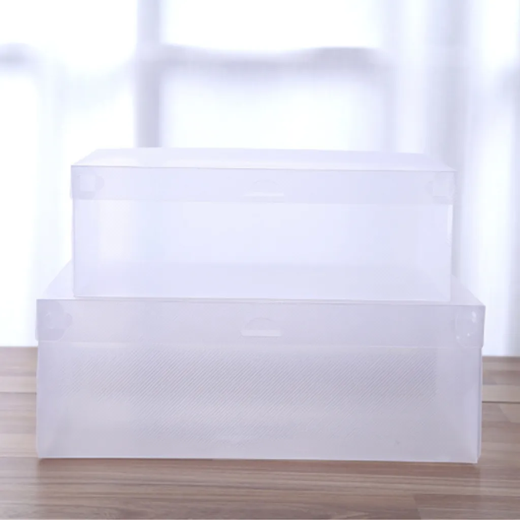set épaissie flip chaussures tiroir transparent cas boîtes en plastique empilable organisateur de stockage Y200628