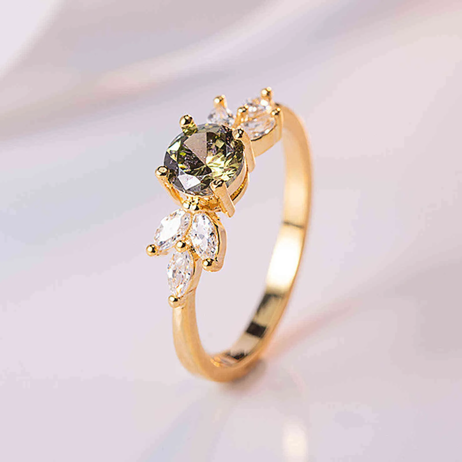 Elegante Ringe Für Frauen Smaragde Zirkon Diamant Ringe Weibliche 2021 Mode Schmuck Geschenke Damen Ringe 2022 Dropshipping G1125
