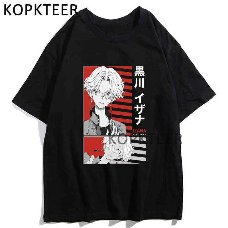 Harajuku Anime T-shirts Tokyo Revengers Manjiro Sano Manji Gang Streetwear Grappige Manga Zomer Mannen Vrouwen Korte Mouw T-shirts Y220208