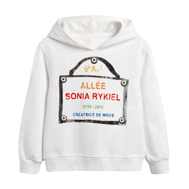 Little Maven Fashion White Sweatshirt Baby Meisjes Kleding Mooi voor Kind Zacht en comfortabel Kostuum Kinderen 211029