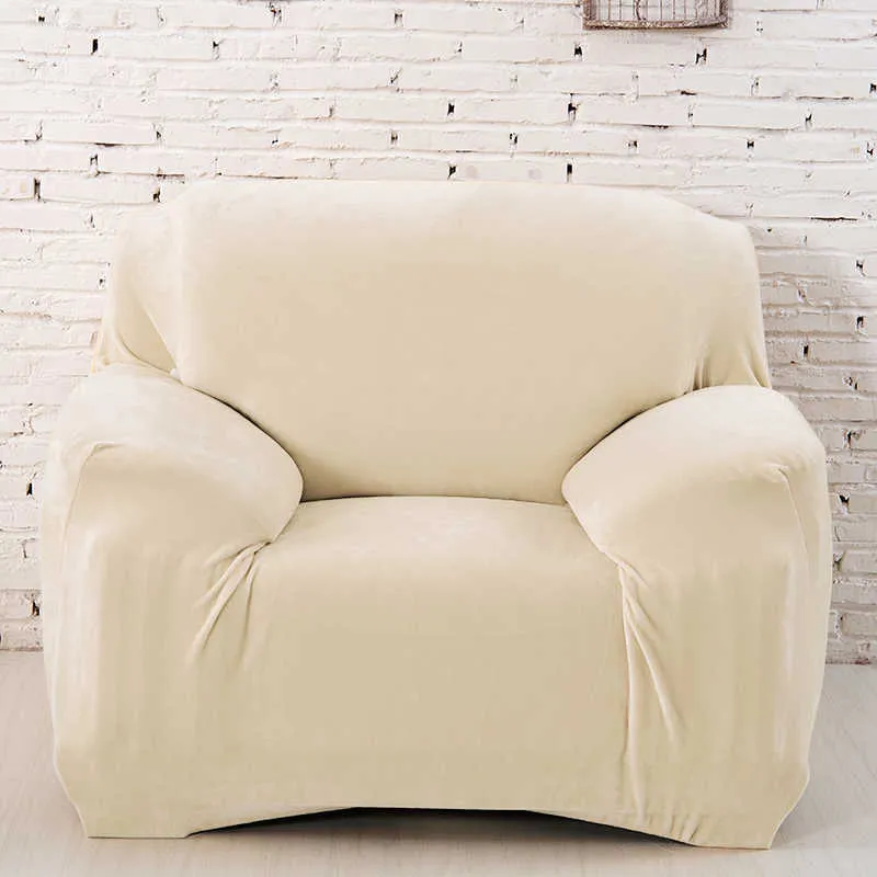 Juego de fundas de sofá de tela de felpa gruesa, sofá elástico de 1/2/3/4 plazas para sala de estar, toalla para silla antideslizante, 1 pieza, 210723