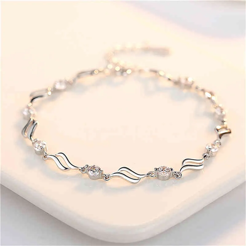 Helle CZ Armbänder Für Frauen Schmuck Trendy Silber 925 Sterling Armband Mädchen Prinzen Party Accsori Weibliche Hand Bijou