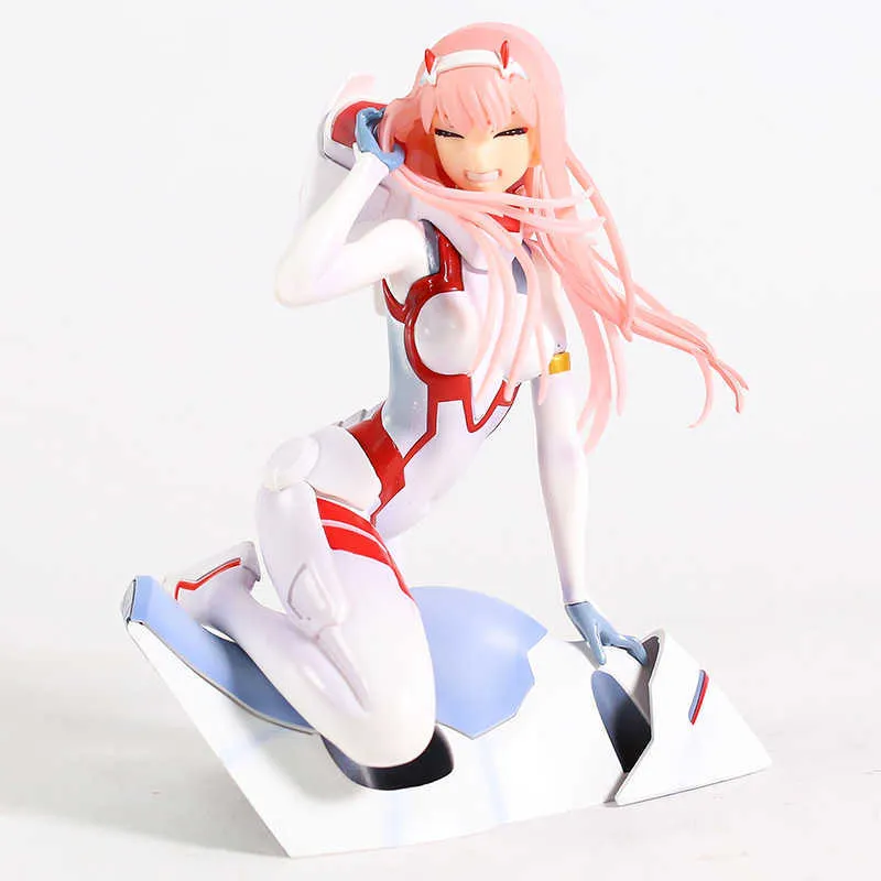 Anime Figure Darling in the FRANXX Figure Zero Two 02 RedWhite Clothes Sexy Girls PVC Action Figures Toy Collectible Model H08182180279